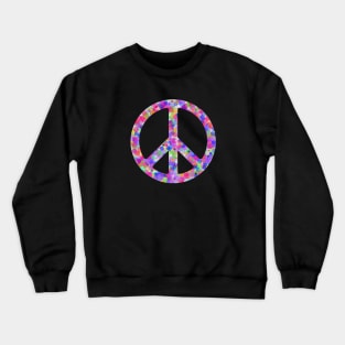 World Peace Sign Vibrant Art Graffiti Activist Crewneck Sweatshirt